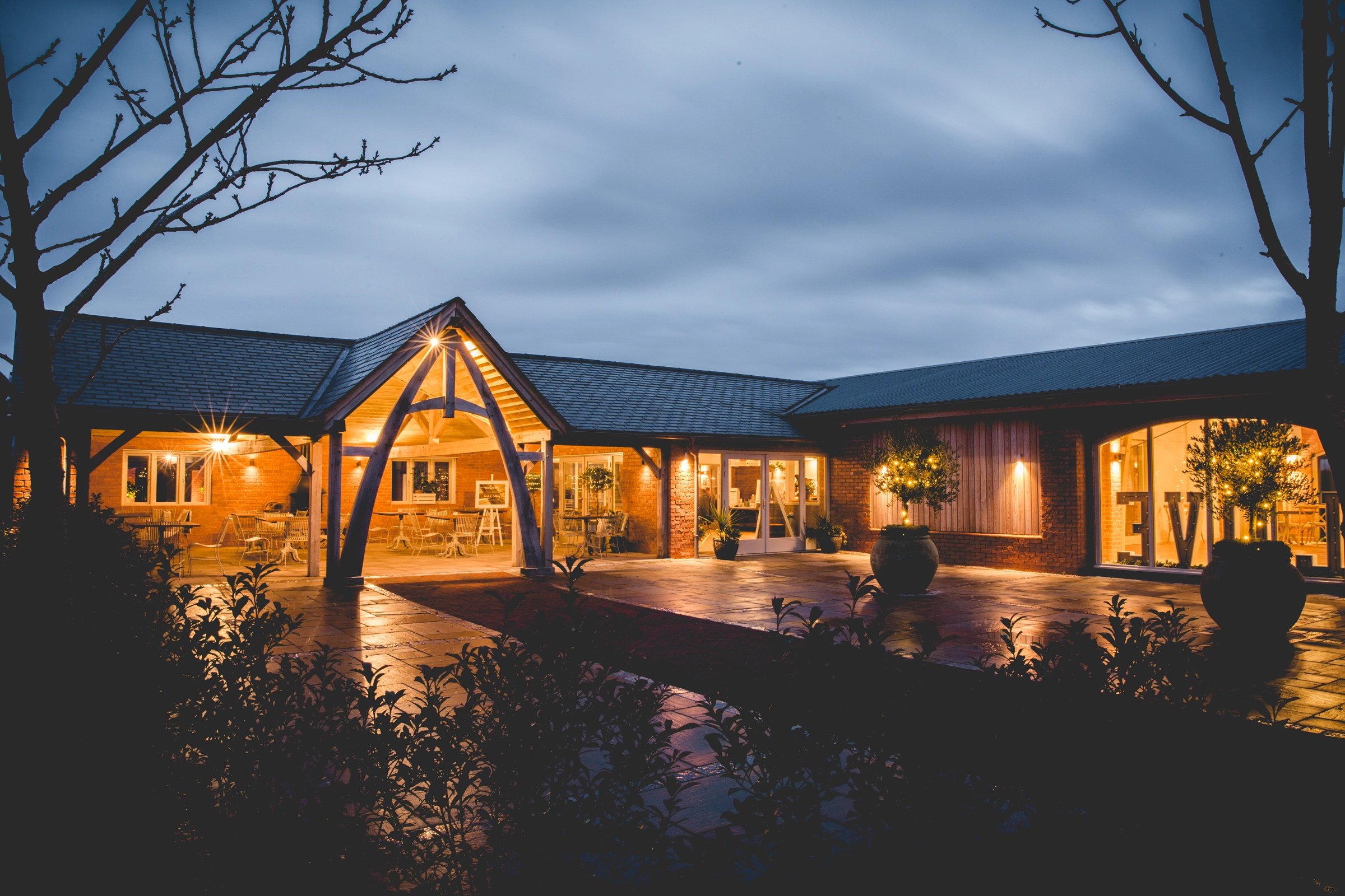 The Barn at night