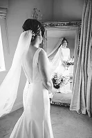 Bride in mirror