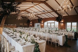 Long white tables