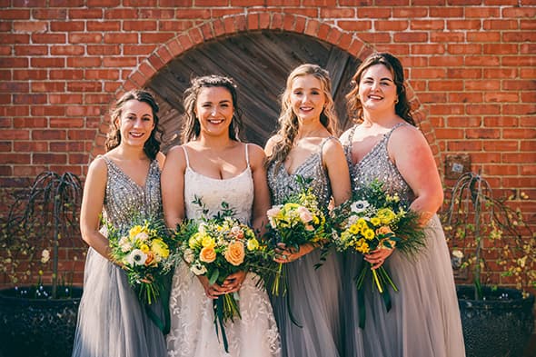 Bride and Bridesmaids