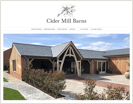 Events at Cider Mill Barns - homepage